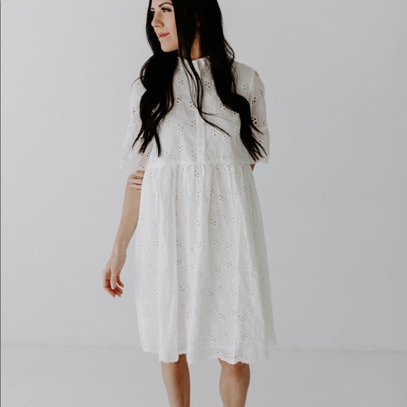 Import Dress with Ruffle Neckline - Picture 1 of 8